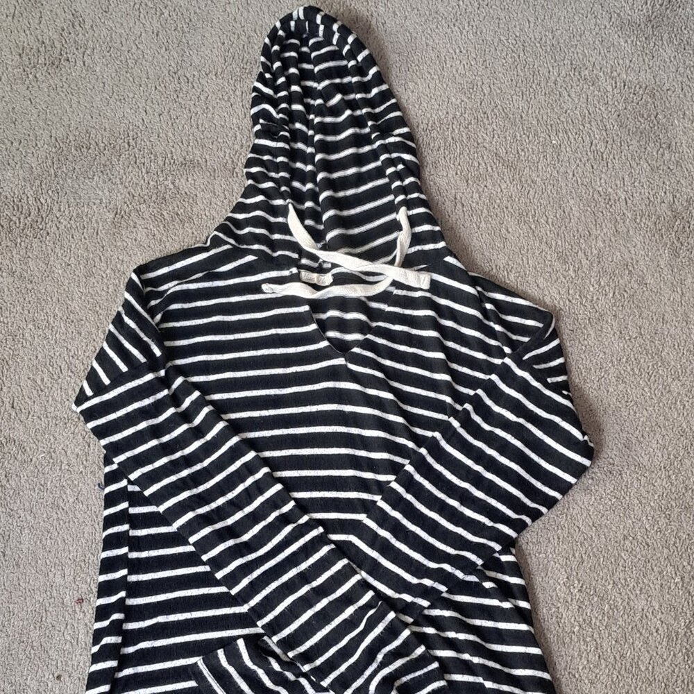 Striped Hooded T-Shirt